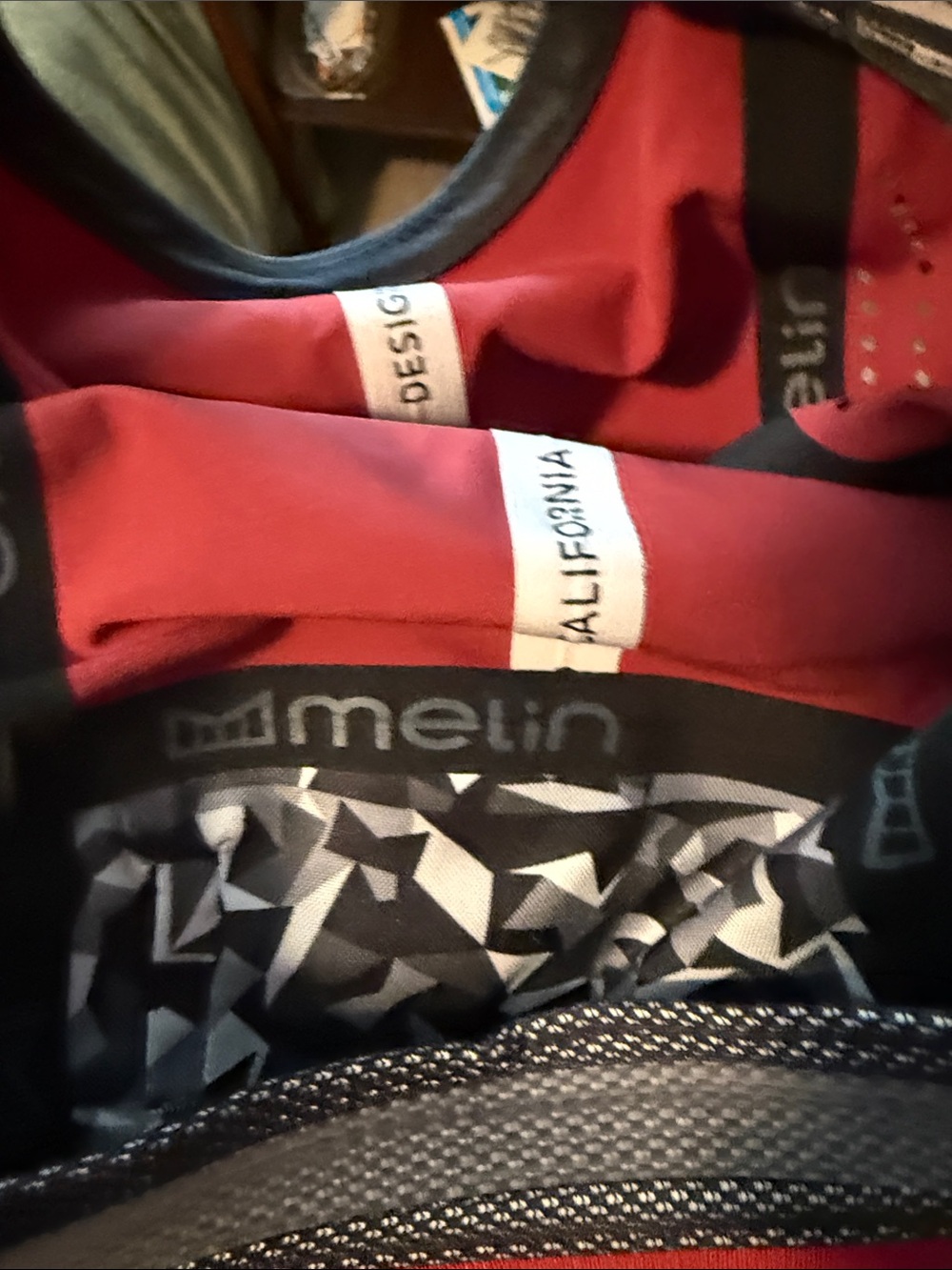 Men's Red and Black Performance Cap - Picture 4 of 4